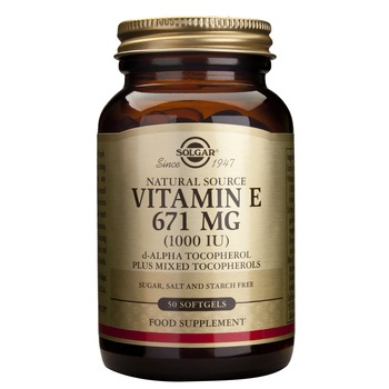 Supliment alimentar Vitamina E 1000 IU Solgar, 50 caspule Supliment alimentar Vitamina E 1000 IU Solgar, 50 caspule