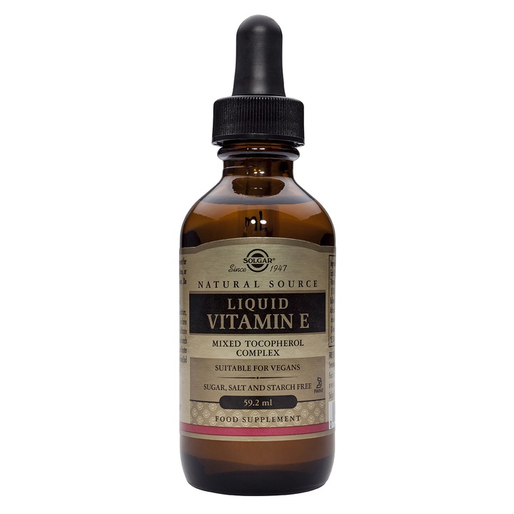 Supliment alimentar Vitamina E liquid Solgar, 59,2ml