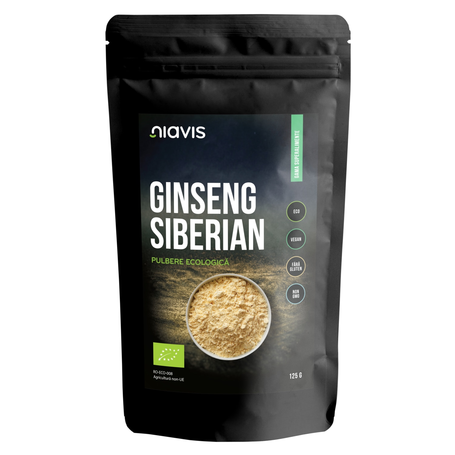 Ginseng Siberian Pulbere Ecologica Bio Niavis, 125g