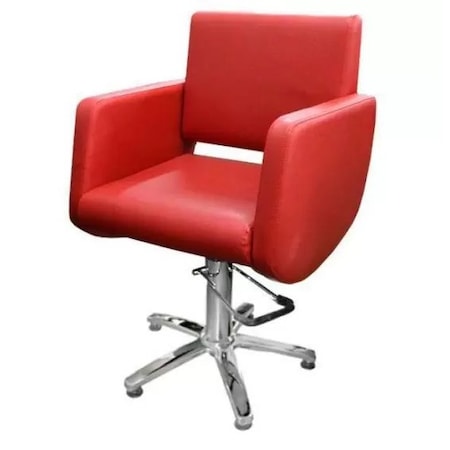 Професионален фризьорски стол FS модел 5013, червено