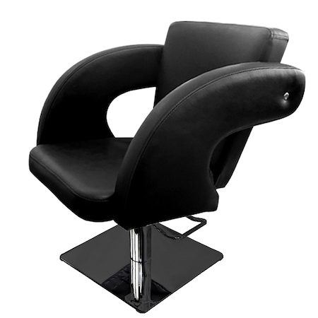 Фризьорски стол с подлакътници FS модел М1001, черен