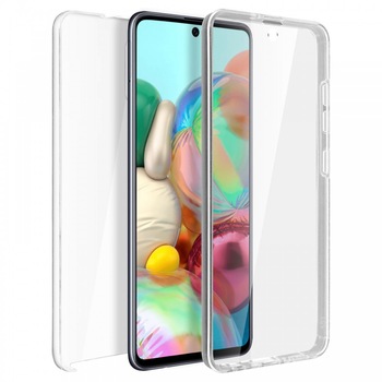 Husa Full TPU 360° pentru Samsung Galaxy A71 (fata + spate), transparenta Husa Full TPU 360° pentru Samsung Galaxy A71 (fata + spate), transparenta