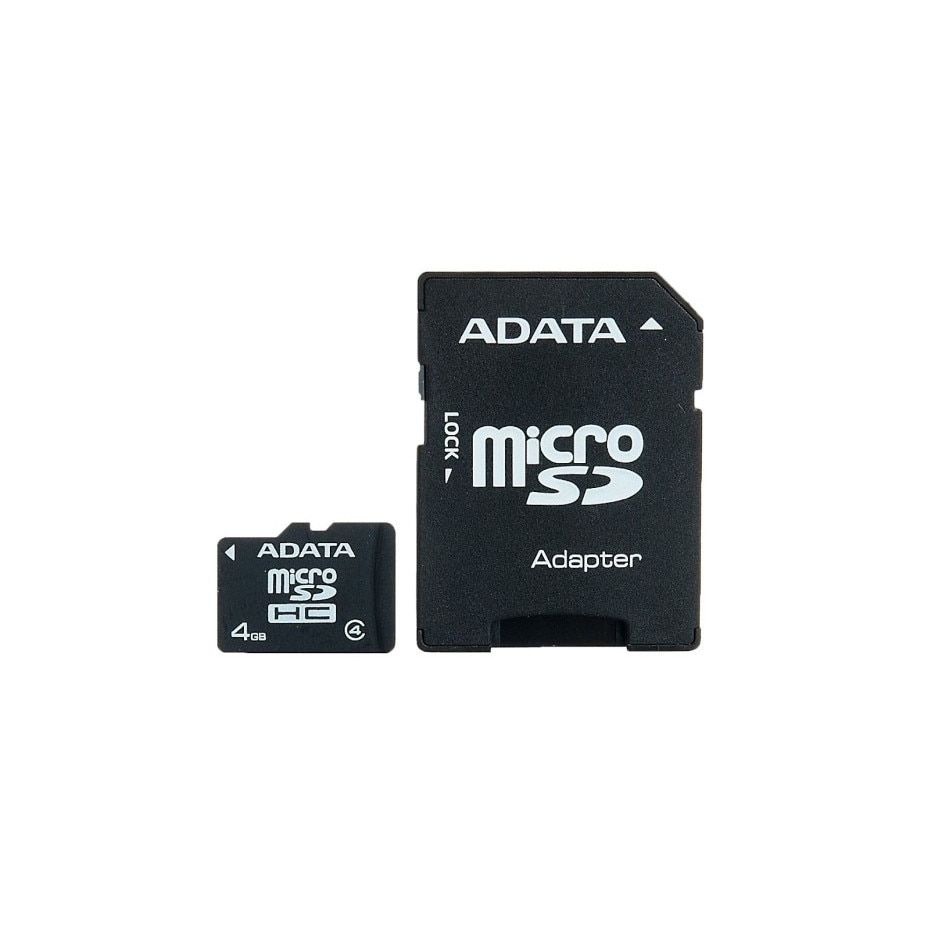 Card memorie MicroSDHC 4Gb cu adaptor SD AData