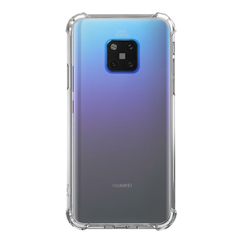 Husa antisoc Huawei Mate 20 Pro - transparenta, silicon, colturi Anti-Drop, spate plastic, iShield Clear Husa antisoc Huawei Mate 20 Pro - transparenta, silicon, colturi Anti-Drop, spate plastic, iShield Clear