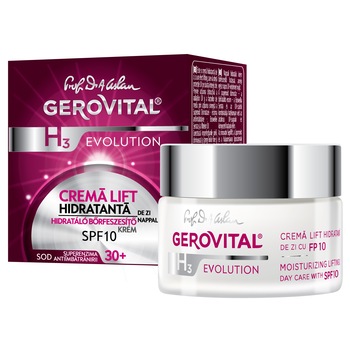 Crema lift hidratanta Gerovital H3 Evolution, de zi cu SPF10, 50 ml Crema lift hidratanta Gerovital H3 Evolution, de zi cu SPF10, 50 ml