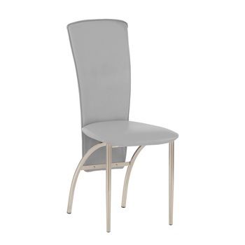 Scaun bucatarie AMELY, Piele ecologica, Gri Scaun bucatarie AMELY, Piele ecologica, Gri