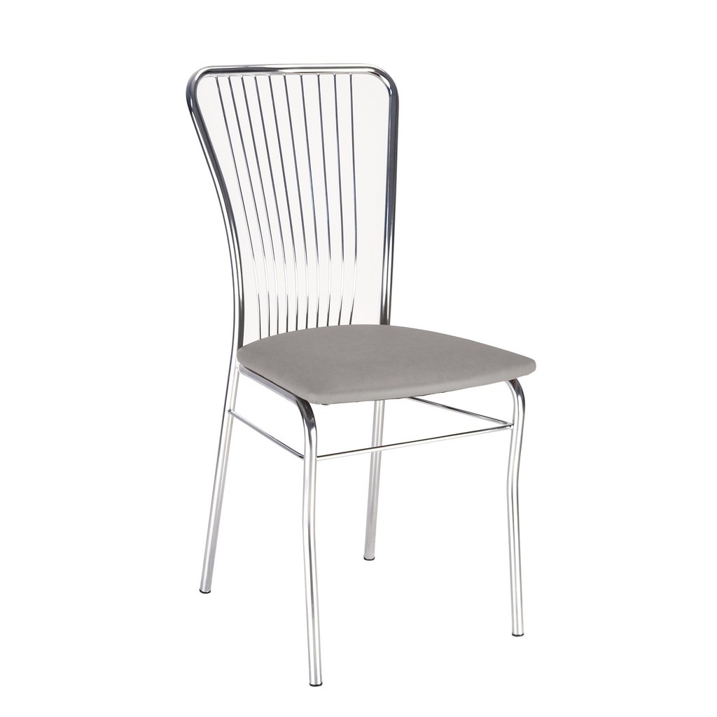 Scaun bucatarie NERON, Gri piele ecologica