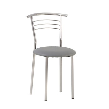 Scaun bucatarie MARCO, Piele ecologica, Gri Scaun bucatarie MARCO, Piele ecologica, Gri