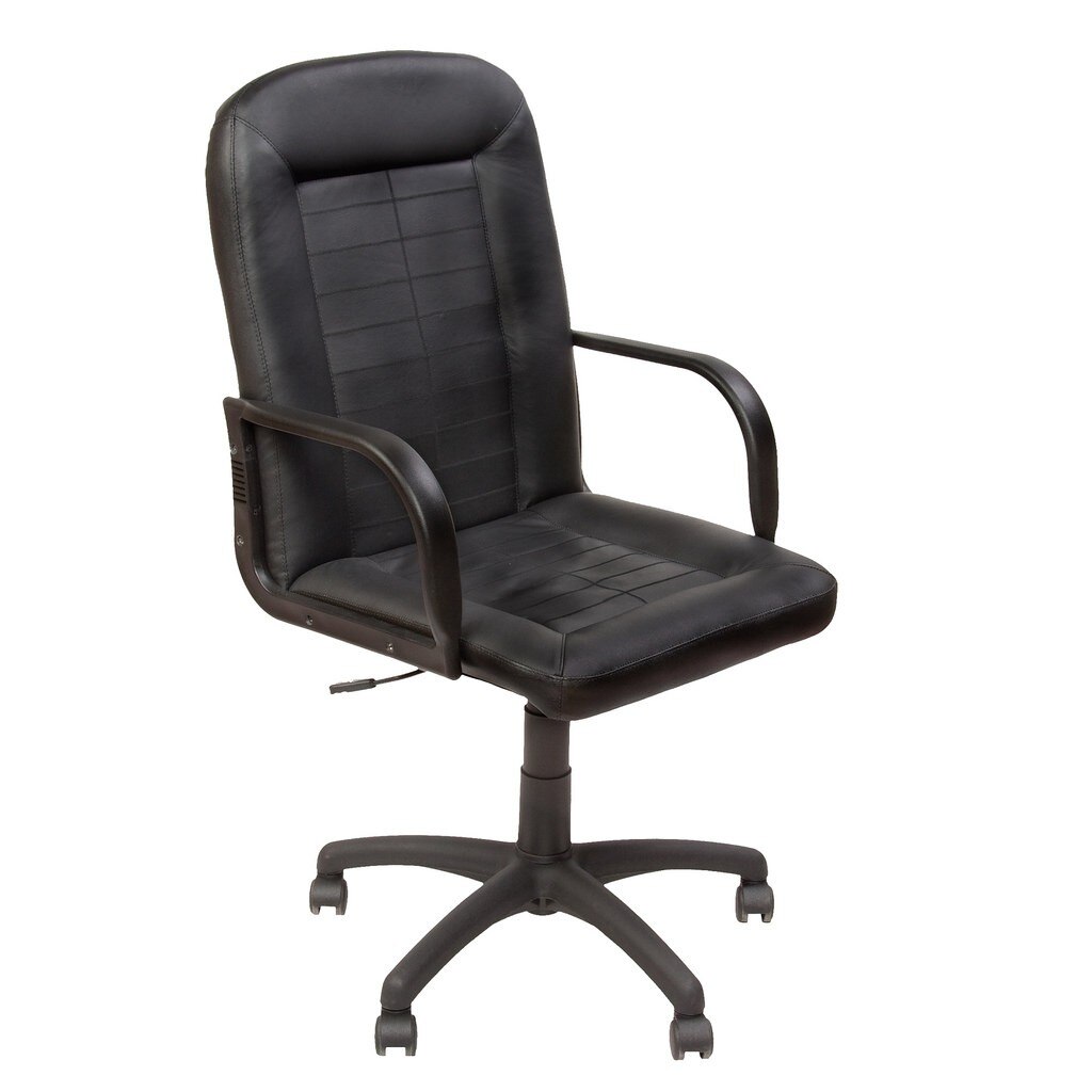 Scaun directorial MUSTANG, Negru piele ecologica