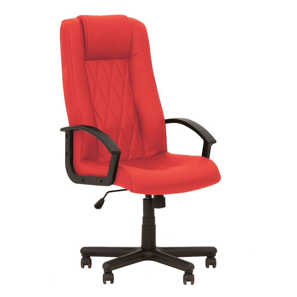 Scaun directorial ELEGANT, Rosu piele ecologica