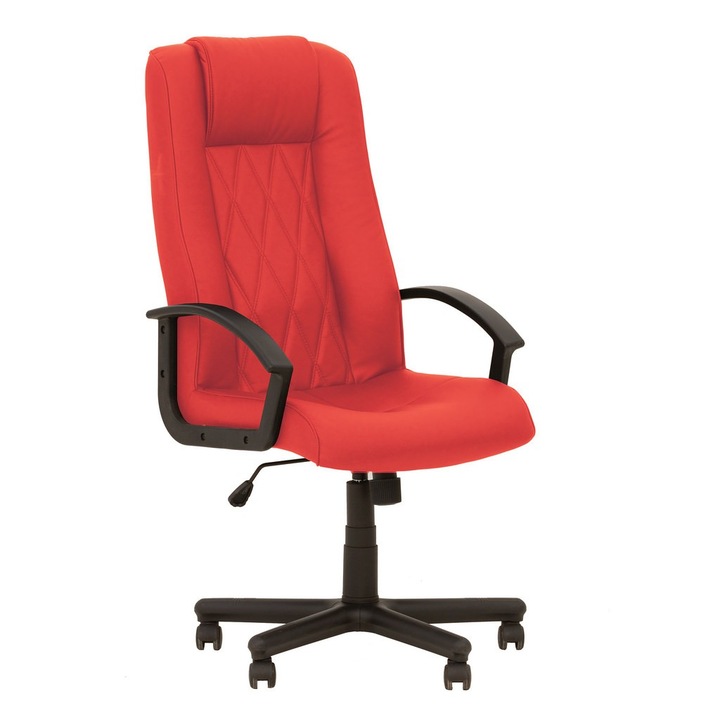 Scaun directorial ELEGANT, Rosu piele ecologica