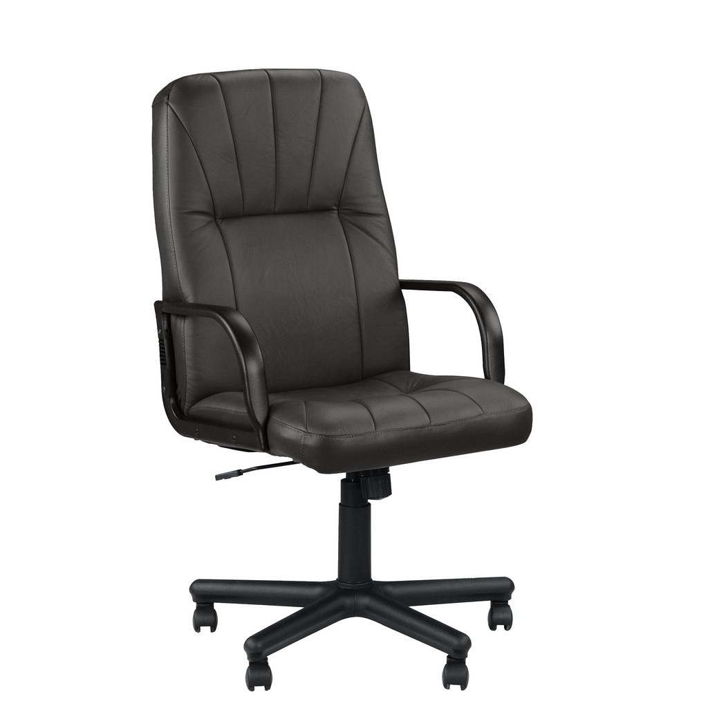 Scaun directorial MACRO, Negru piele ecologica