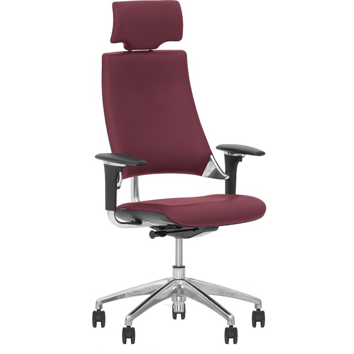 HIP-HOP директорски стол, естествена кожа, Червен