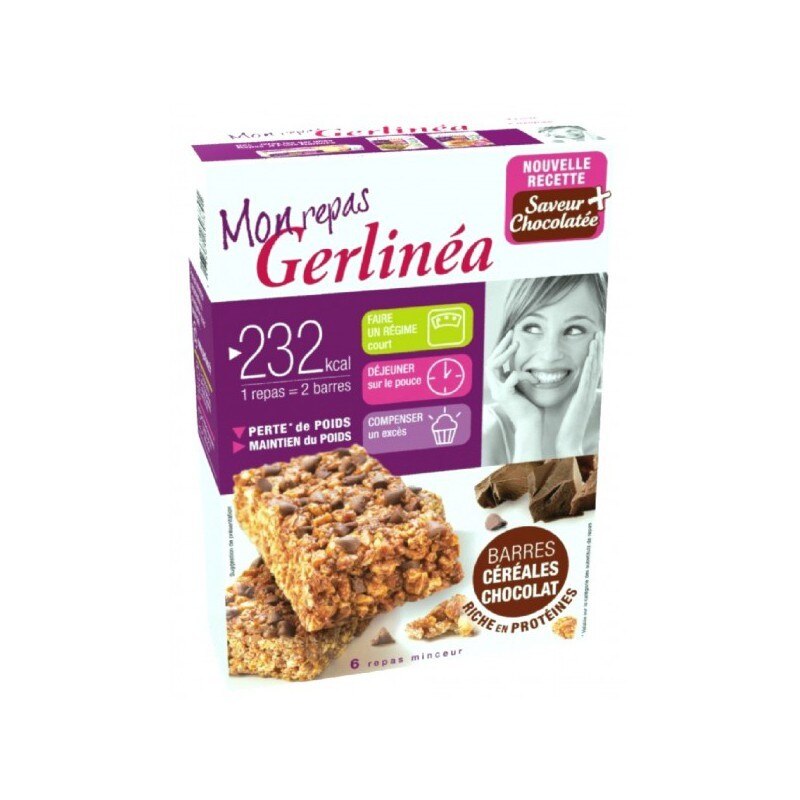 GERLINEA Barres repas saveur chocolat 12x31g