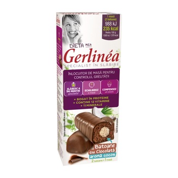 Gerlinea Batoane Ciocolata Inima De Cocos, 62g Gerlinea Batoane Ciocolata Inima De Cocos, 62g
