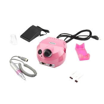 Pila electrica profesionala pentru manichiura Nail Drill, 25000rpm, 4 capete finisare, 2 viteze, pedala, Roz Pila electrica profesionala pentru manichiura Nail Drill, 25000rpm, 4 capete finisare, 2 viteze, pedala, Roz
