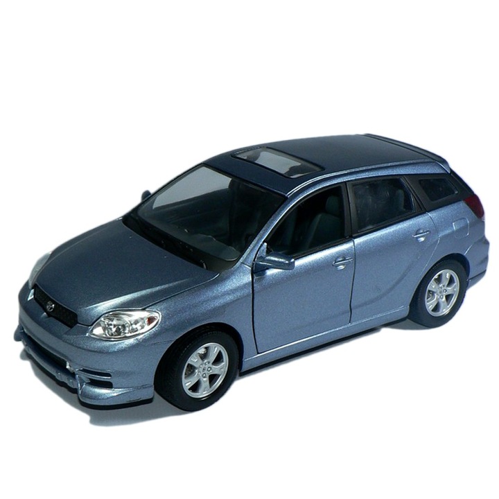 Промо пакет: Детска количка YAT MING TOYOTA MATRIX XR 2003, метал и пластмаса, мащаб 1/18 + ключодържател - модел на количка в мащаб 1/87