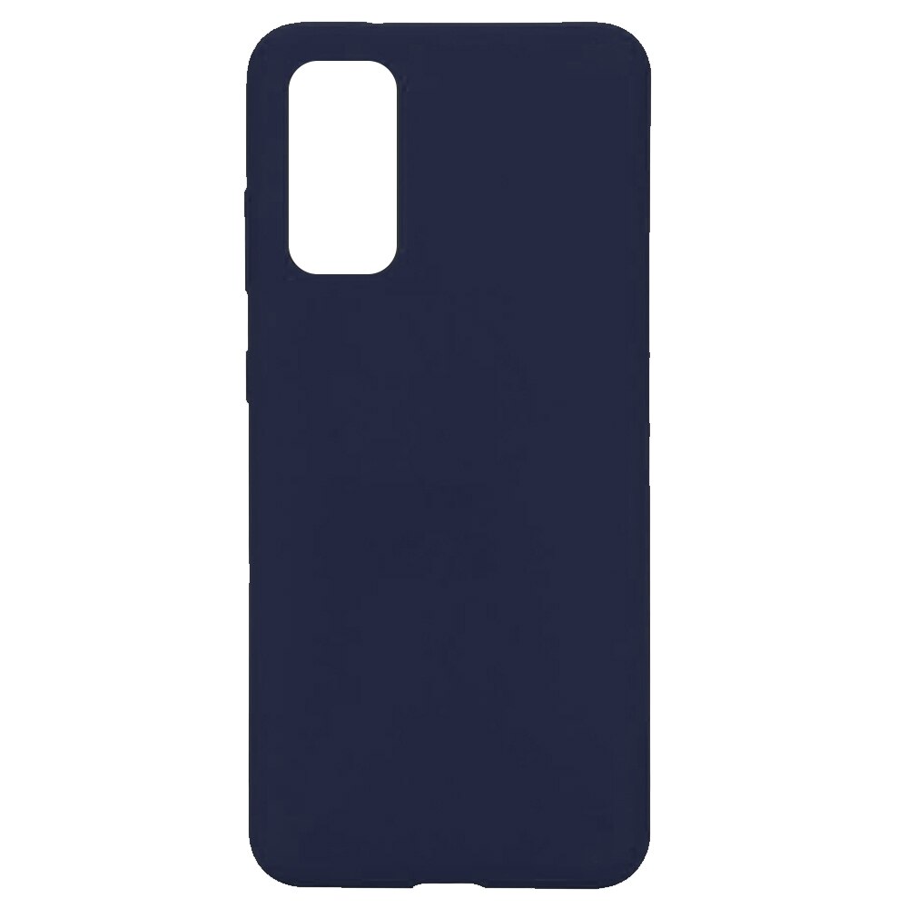 Husa de protectie Lemontti Silicon Silky pentru Samsung Galaxy S20, Albastru Inchis