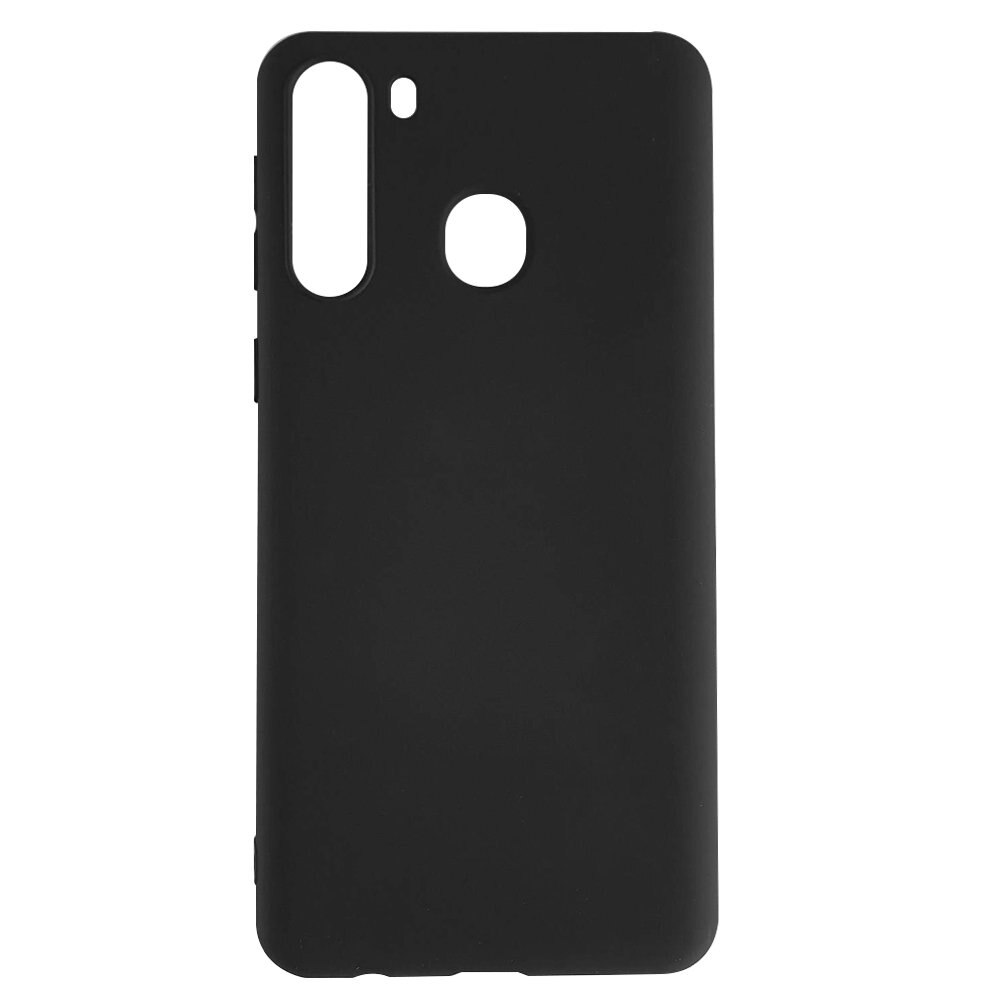 Husa de protectie Lemontti Silicon Silky pentru Samsung Galaxy A21, Negru