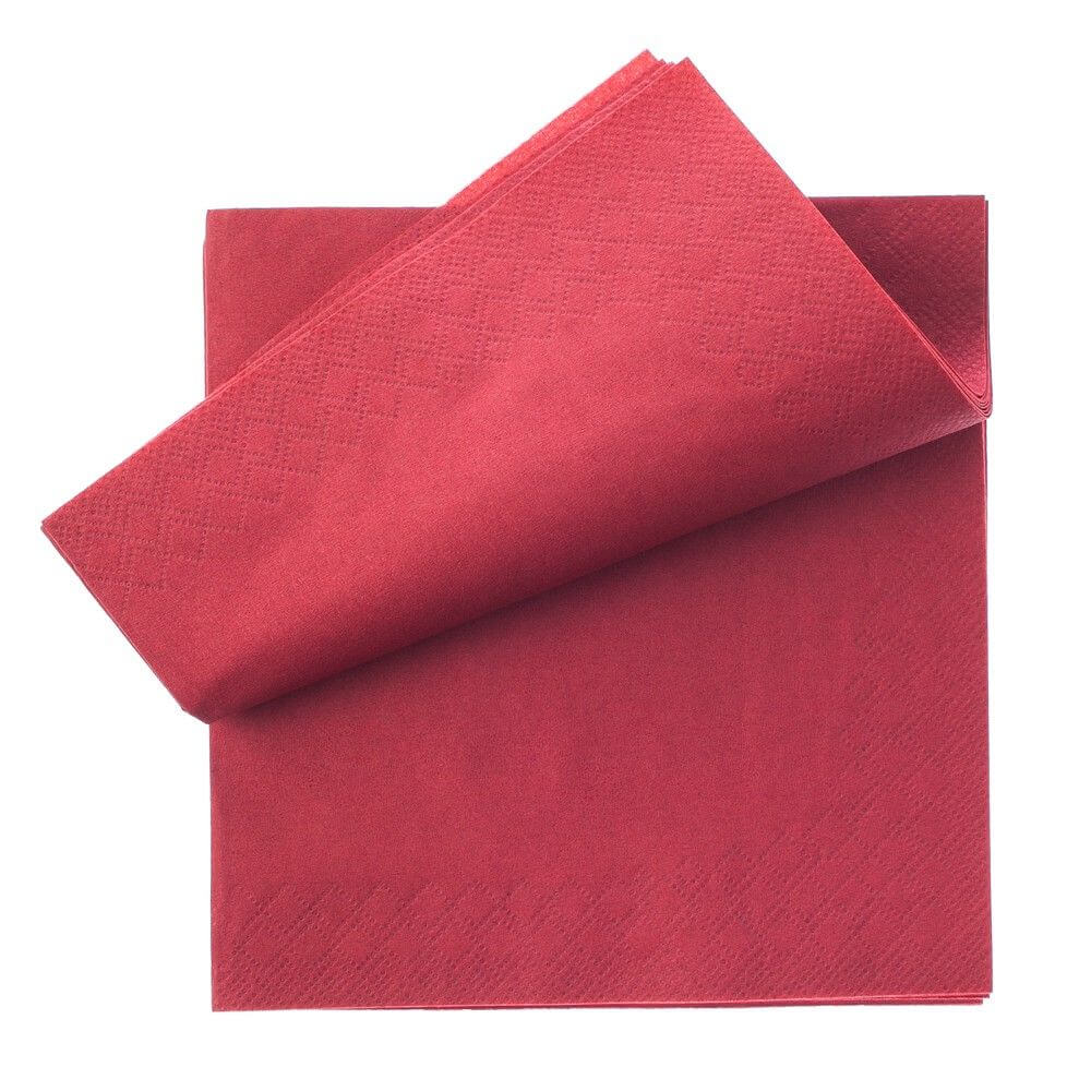 Servetele Masa OTI Uz Profesional, 2 Straturi, 33x33 cm, 250 Bucati/Set, Culoare Bordo