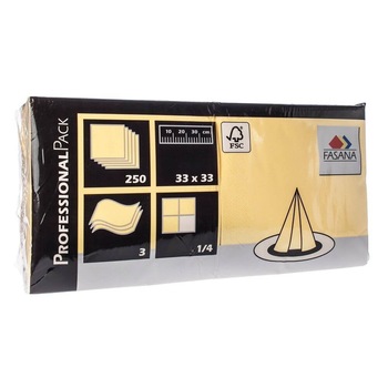 Servetele Masa OTI Uz Profesional, 3 Straturi, 33x33 cm, 250 Bucati/Set, Culoare Galbena Servetele Masa OTI Uz Profesional, 3 Straturi, 33x33 cm, 250 Bucati/Set, Culoare Galbena