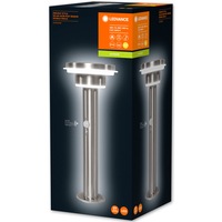 stalp exterior led solar ledvance endura style cu senzor miscarelumina 6w 400lm temperatura lumina 3000k 3 moduri functionare ip44 montaj aplicat 40 cm otel argintiu imagen 38_0_
0