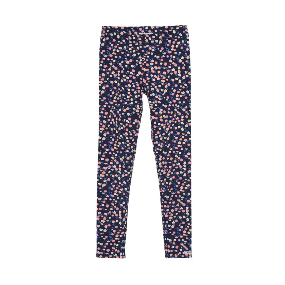 Colanti fete NAF NAF Romantic flowers, albastru