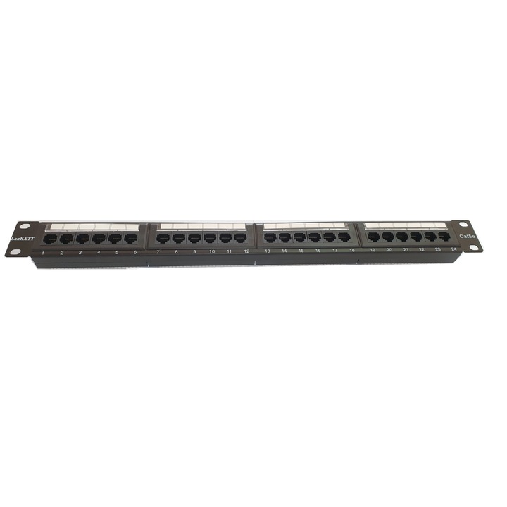 Пач панел 19" cat5e LanKATT UTP 24 порта x RJ45, 1U