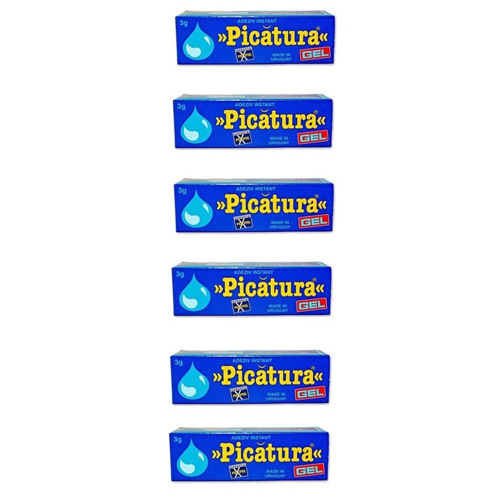 Adeziv Universal Picatura, 3 ml, 6 Buc/Set, in Blister,Transparent