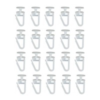 Set 20 Carlige din plastic universale pentru sinele din Aluminiu sau PVC