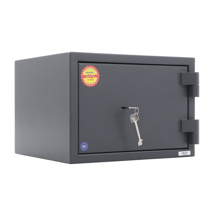 Seif certificat antiefractie si antifoc Kronberg ProFire30 cheie 300x427x385 mm