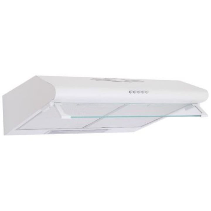 Hota clasica Studio Casa Olymp, 185 W, 2 motoare, 3 viteze, absorbtie 310 mc/h, 60 cm, filtru lavabil, Alb