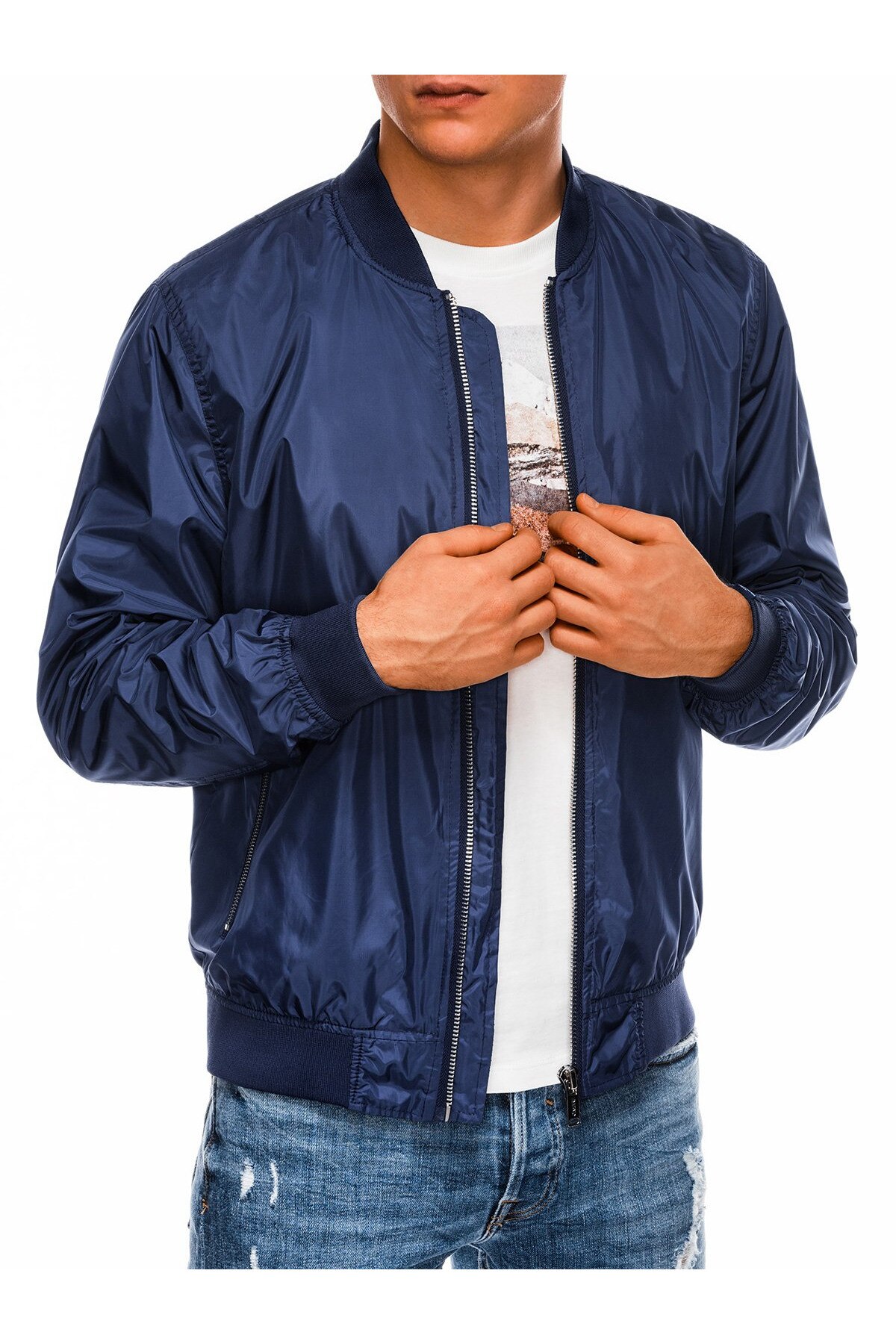 Geaca barbati C439 - bleumarin, Bleumarin, 2XL
