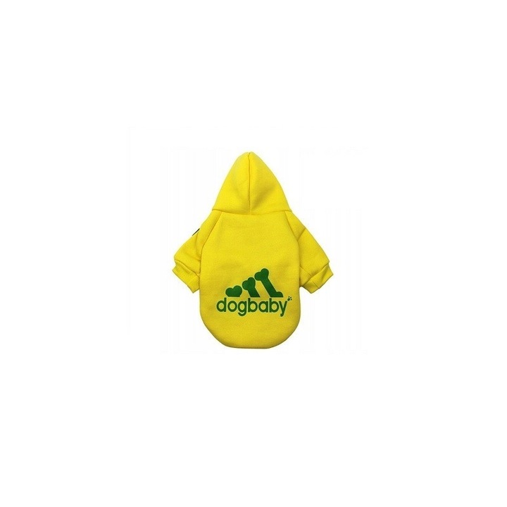 Kapucnis kabát kiskutyáknak Dogbaby Yellow XS