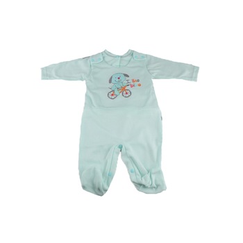 Compleu 2 piese salopeta si bluza pentru baieti Koala 3264, Turcoaz, 56 cm Compleu 2 piese salopeta si bluza pentru baieti Koala 3264, Turcoaz, 56 cm