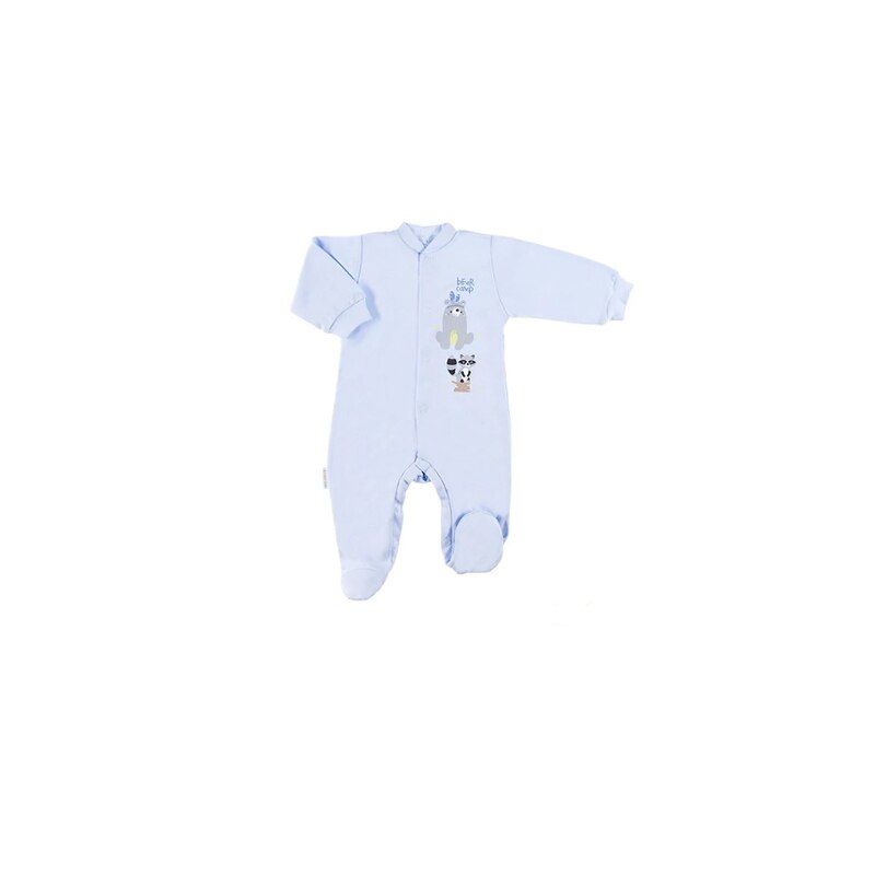 Salopeta cu maneca lunga pentru baieti Mini Junior 050EEA, Albastru, 56 cm