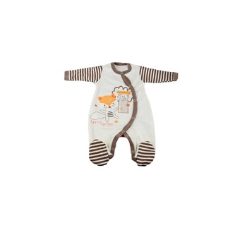Salopeta cu maneca lunga pentru baieti Mini Junior R050, Multicolor, 50 cm Salopeta cu maneca lunga pentru baieti Mini Junior R050, Multicolor, 50 cm