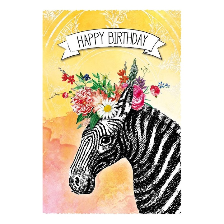 Felicitare - Zebra, Gespaensterwald, Multicolor