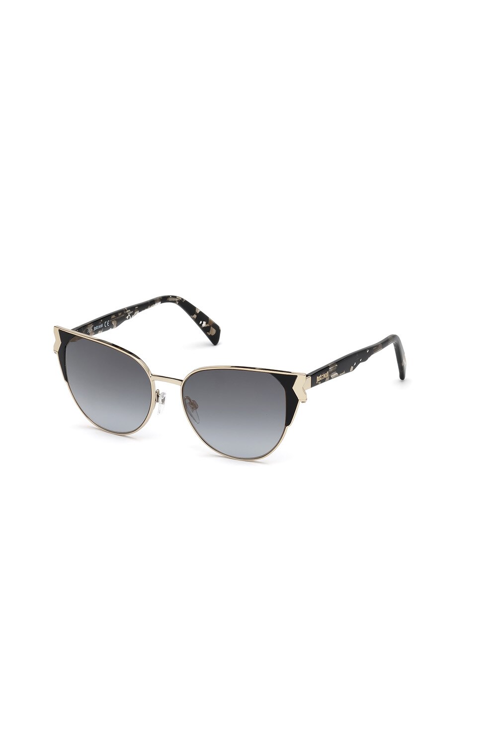 JUST CAVALLI, Ochelari de soare cat-eye cu lentile in degrade, Argintiu/maro/negru, 53-17-140 Standard
