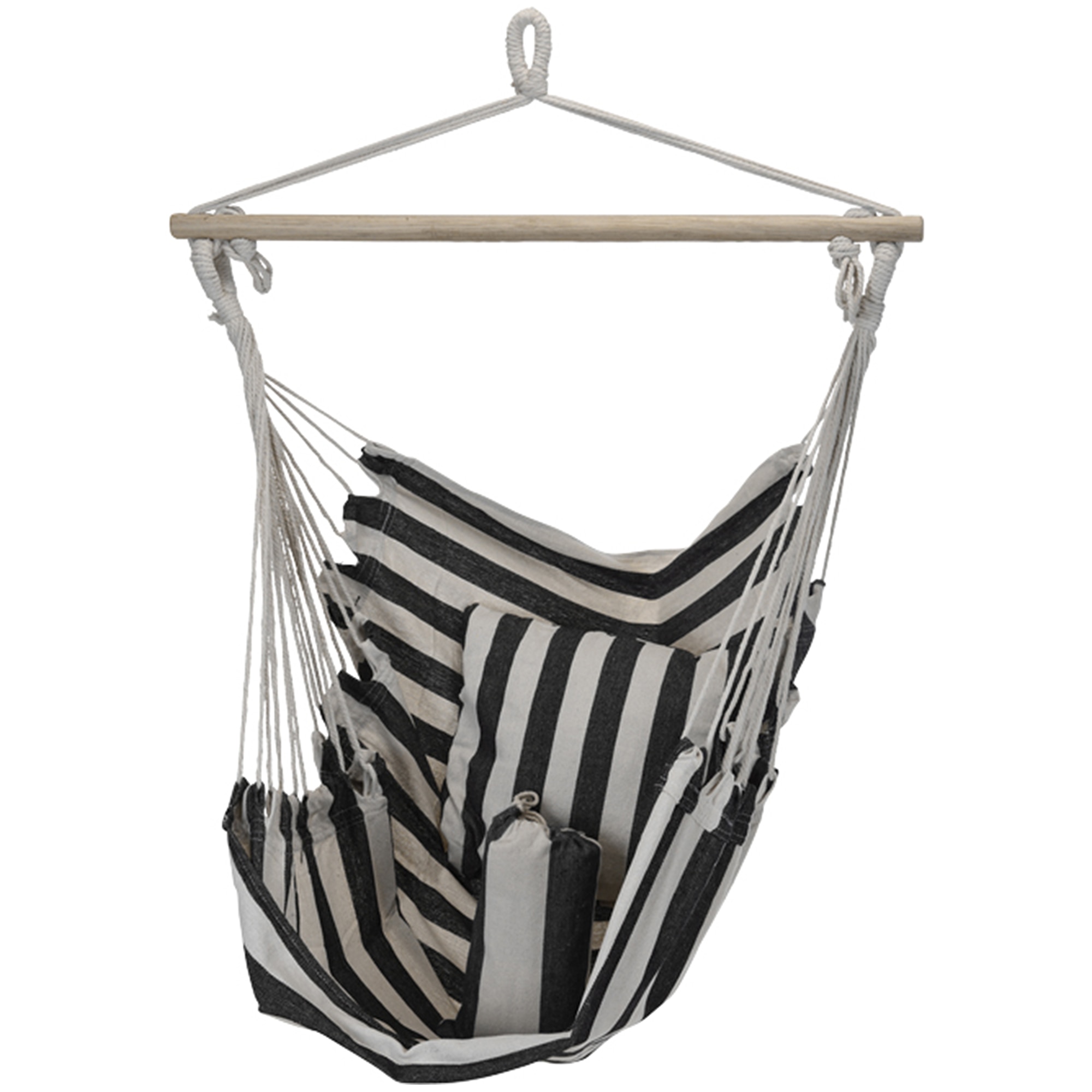 Scaun suspendat Heinner + Perna Negru&Alb 100x120CM