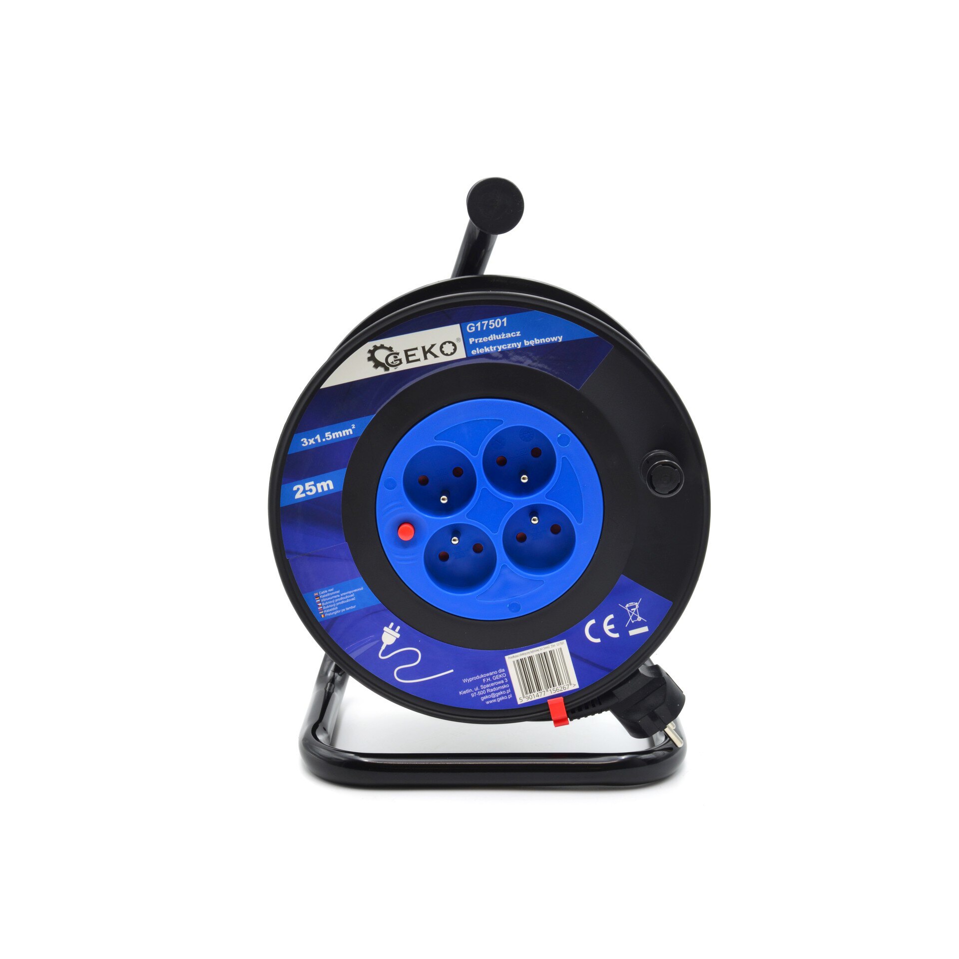 Prelungitor electric 25m cu 4 prize 1.5mm, GEKO G17501