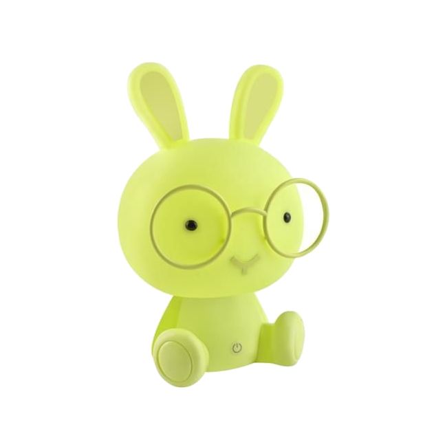 Lampa de Veghe pentru copii model Iepure, iluminare LED, inaltime 30.5cm, culoare verde