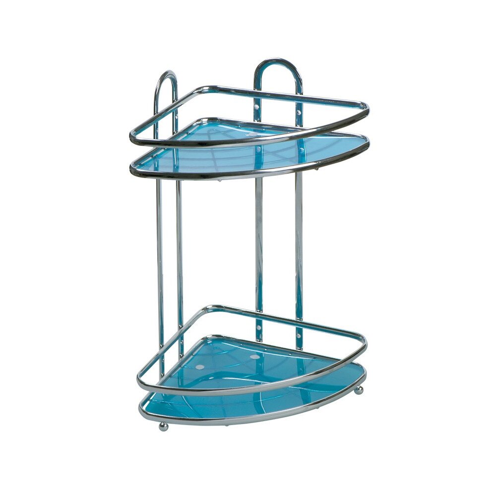 Etajera baie 2 rafturi, antirugina din otel cromat, Kaiser