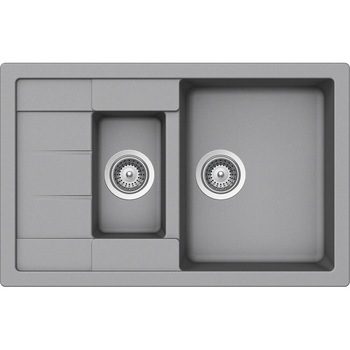 Chiuveta granit Schock Manhattan D-150S Croma Cristalite 780 x 500 mm, adancime cuva 200 mm, reversibila, montare pe blat Chiuveta granit Schock Manhattan D-150S Croma Cristalite 780 x 500 mm, adancime cuva 200 mm, reversibila, montare pe blat