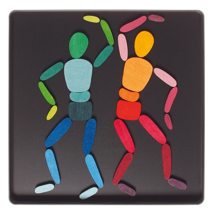 Mágneses puzzle Emberek mozgásban, Grimm's Spiel und Holz Design