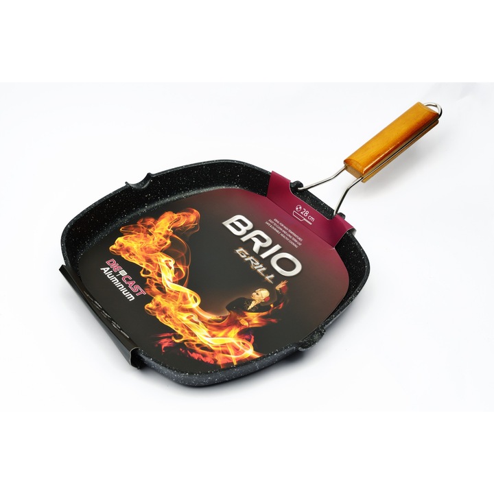 Тиган грил, BRIO Grill 28х28см, Marble Non-stick