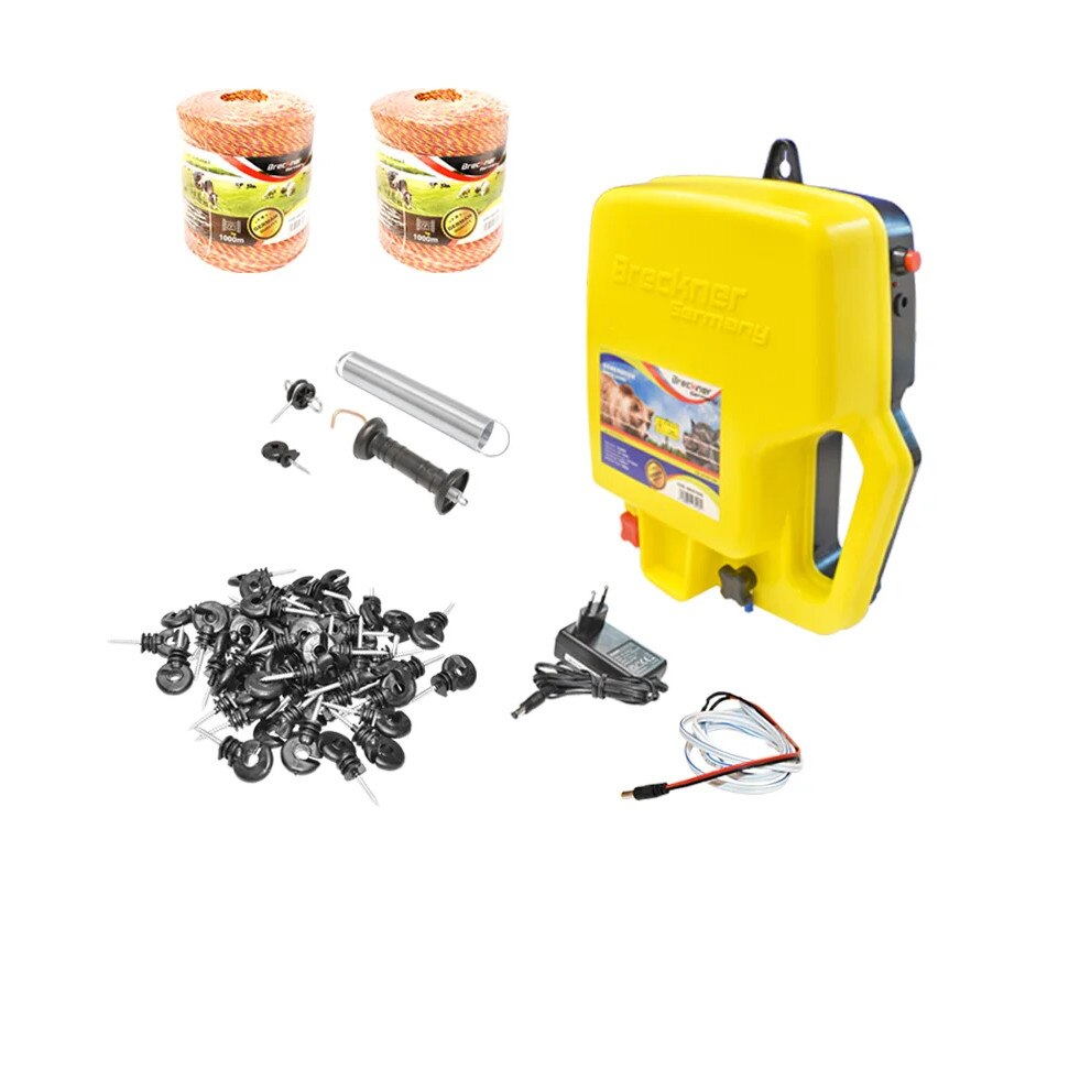 Kit gard electric complet pentru ursi si mistreti 4.5 Joule, la priza 220V, lungime fir 2000m Breckner Germany