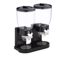Dozator dublu pentru musli, cereale, nuci, fulgi de porumb si bomboane 2 x 4 l,negru