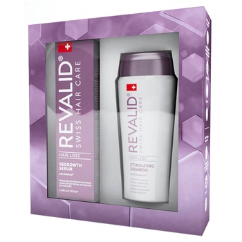 Set Ingrijire par Revalid Hair Loss impotriva caderii parului: Sampon, 75 ml + Tratament ser, 50 ml Set Ingrijire par Revalid Hair Loss impotriva caderii parului: Sampon, 75 ml + Tratament ser, 50 ml