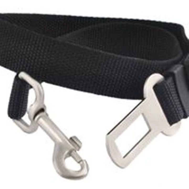 Lesa caine pentru centura de siguranta, lesa auto, negru